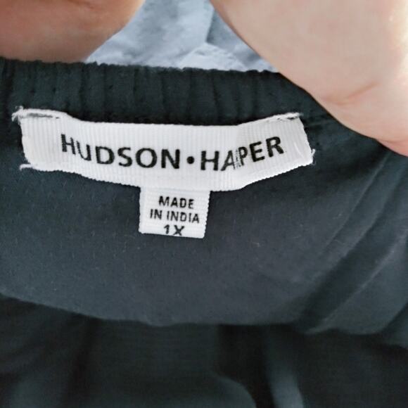 Hudson Harper Black Ruffled Off Shoulder Flowy Blouse 1X - Picture 5 of 5